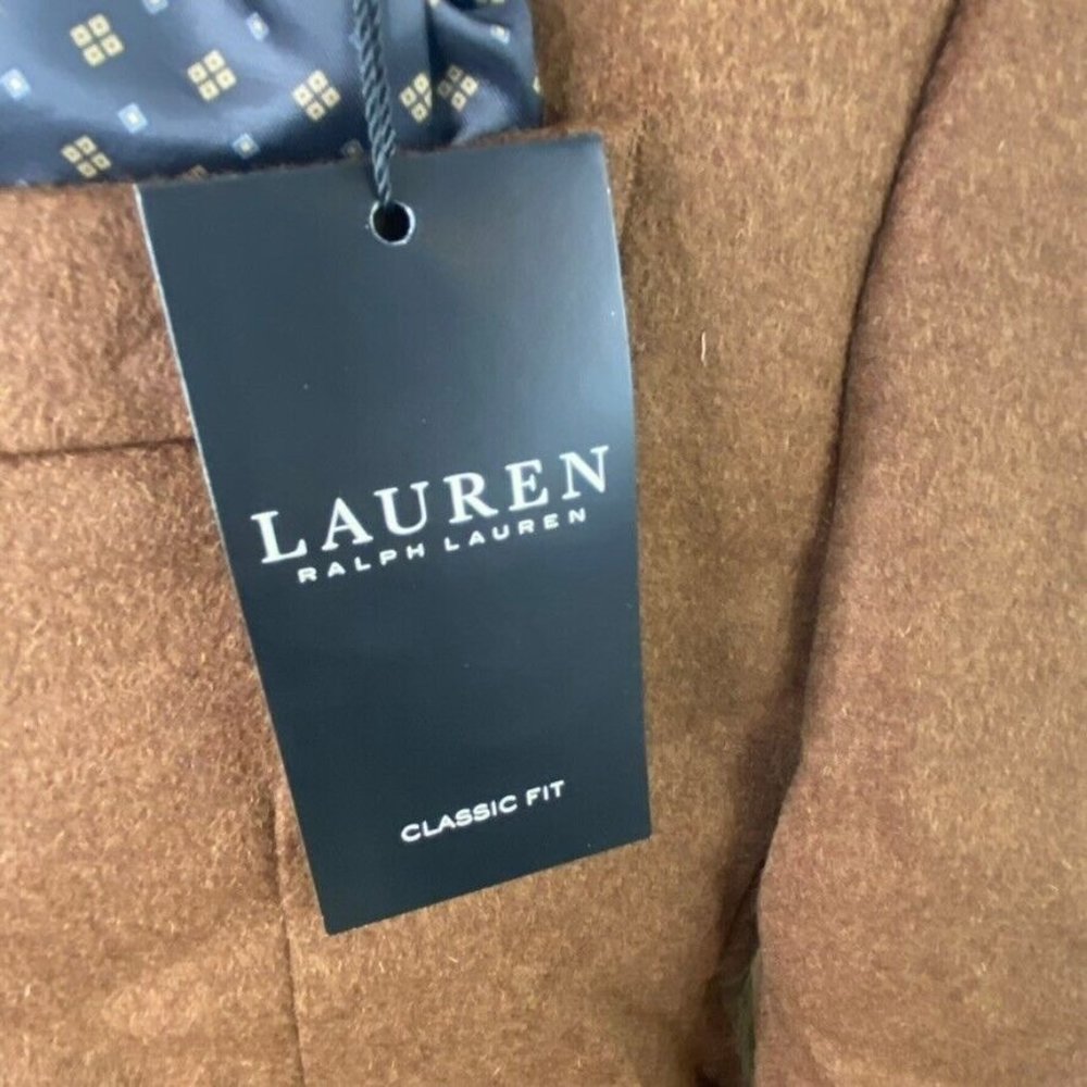 Lauren Ralph Lauren Mens $450 Luxury Wool/Cashmere Blazer Brown 36R Classic Fit - Picture 6 of 9